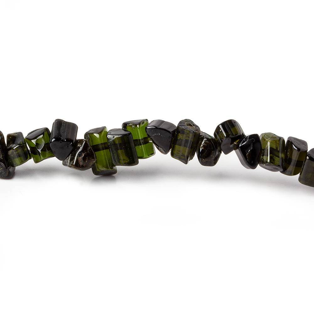 4-6mm Green Tourmaline Natural Tube Beads 16 inch 209 pieces