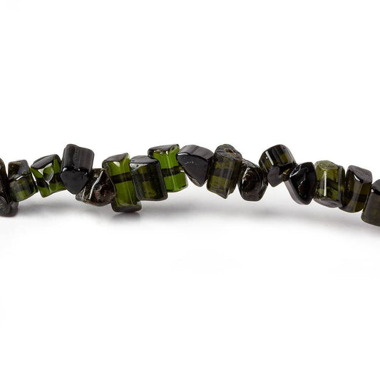 4-6mm Green Tourmaline Natural Tube Beads 16 inch 209 pieces