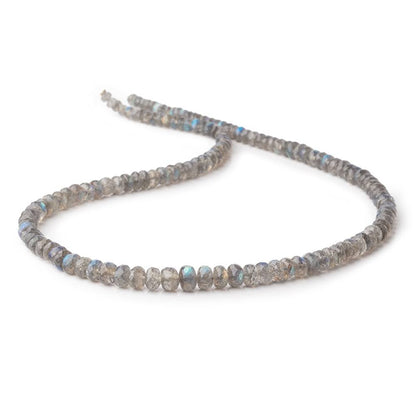 4-6mm Labradorite Faceted Rondelle Beads 17.5 inch 140 pieces