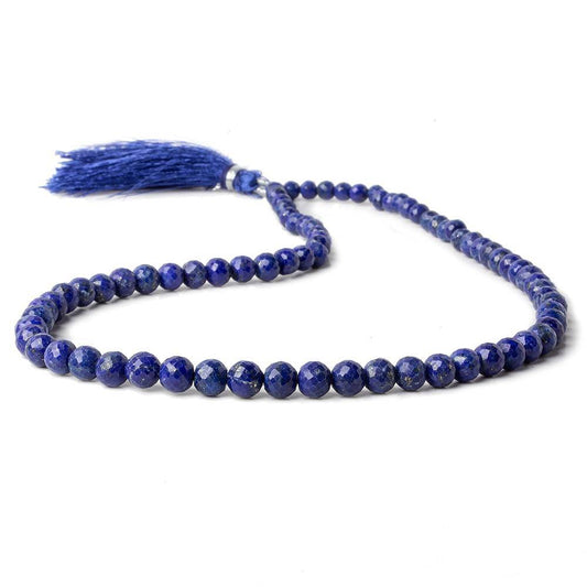 4-6mm Lapis Lazuli Faceted Rounds 15 inch 80 beads