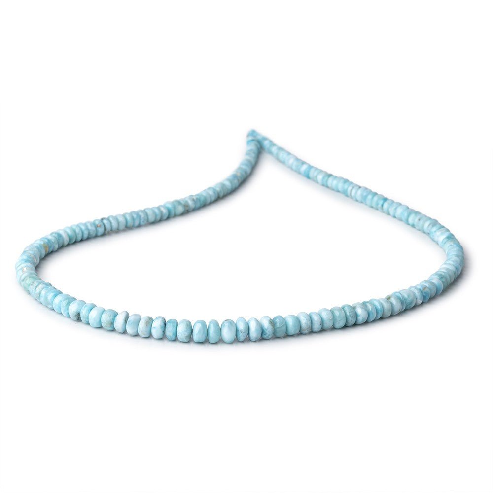 4-6mm Larimar Plain Rondelle Beads 18 inch 154 pieces AA