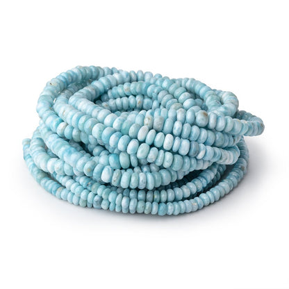 4-6mm Larimar Plain Rondelle Beads 18 inch 154 pieces AA