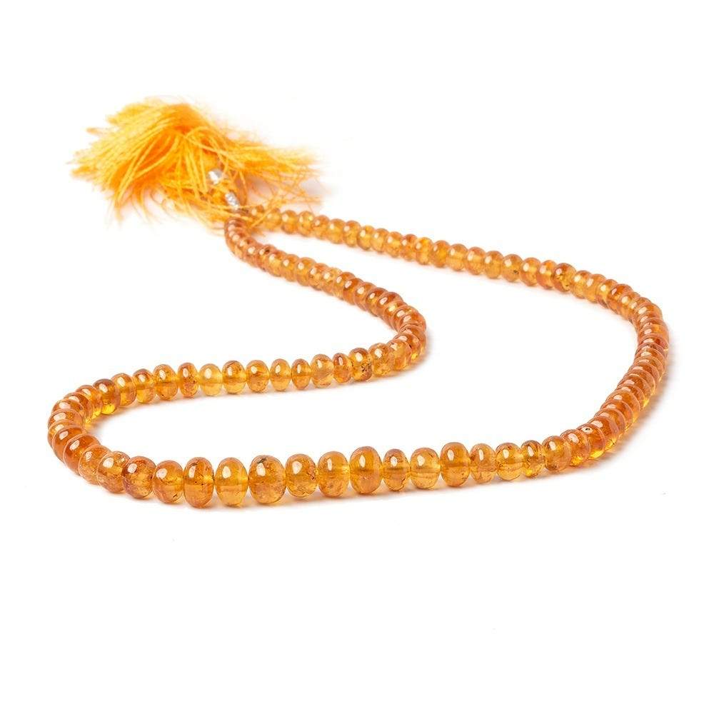 4-7mm Mandarin Garnet Plain Rondelle Beads 16 inch 95 pieces AAA