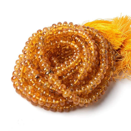 4-7mm Mandarin Garnet Plain Rondelle Beads 16 inch 95 pieces AAA