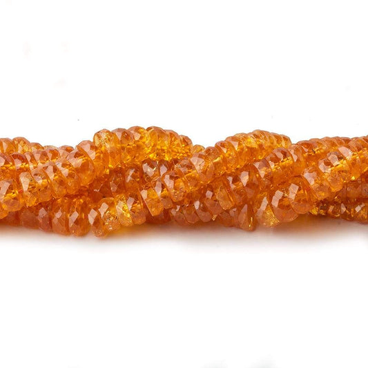 4-6mm Mandarin Garnet faceted heishi beads 18 inch 250 pieces A