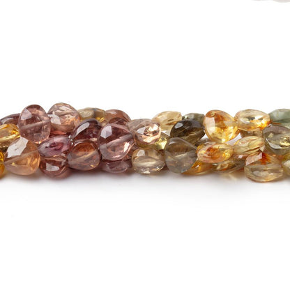 4-6mm Multi Color Golden Zircon Faceted Heart 16 inch 87 Beads AA