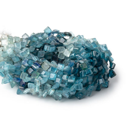 4-6mm Multi Color Kyanite Bevel Cut Square Beads 8 inch 66 pieces