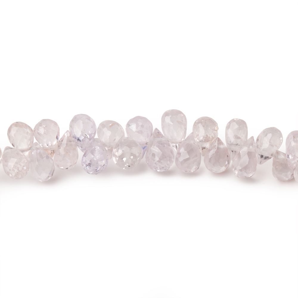 4-6mm Pale Pink Sapphire Faceted Tear Drop Beads 18 inch 233 pieces AA