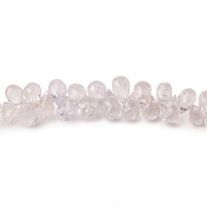 4-6mm Pale Pink Sapphire Faceted Tear Drop Beads 18 inch 233 pieces AA