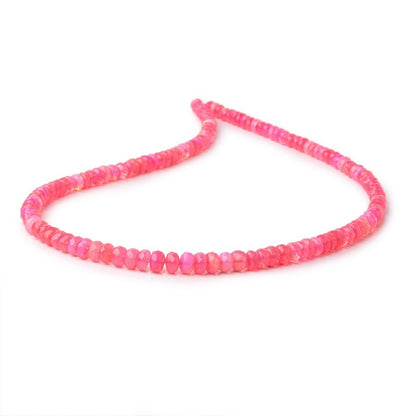 4-6mm Pink Ethiopian Opal Faceted Rondelle Beads 16 inch 133 pieces AA