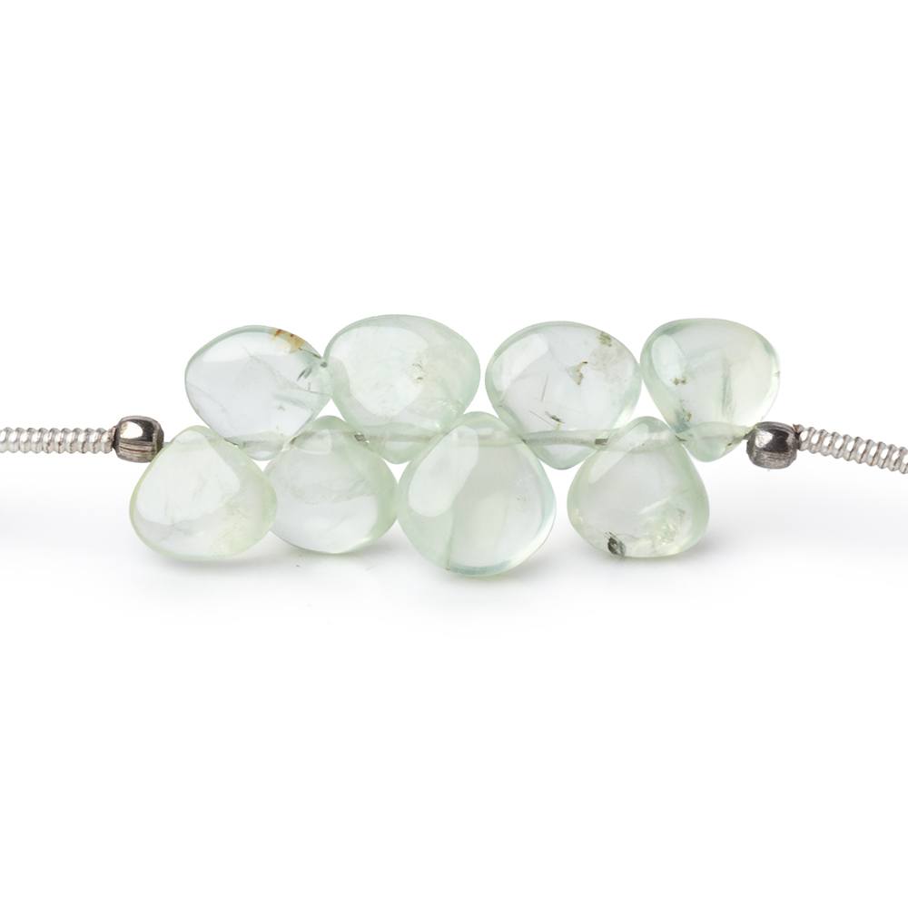 4-6mm Prehnite Plain Heart Beads 8 inch 48 pieces