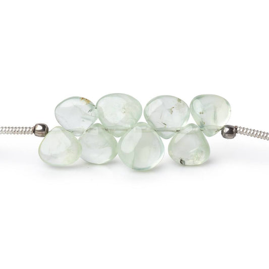 4-6mm Prehnite Plain Heart Beads 8 inch 48 pieces