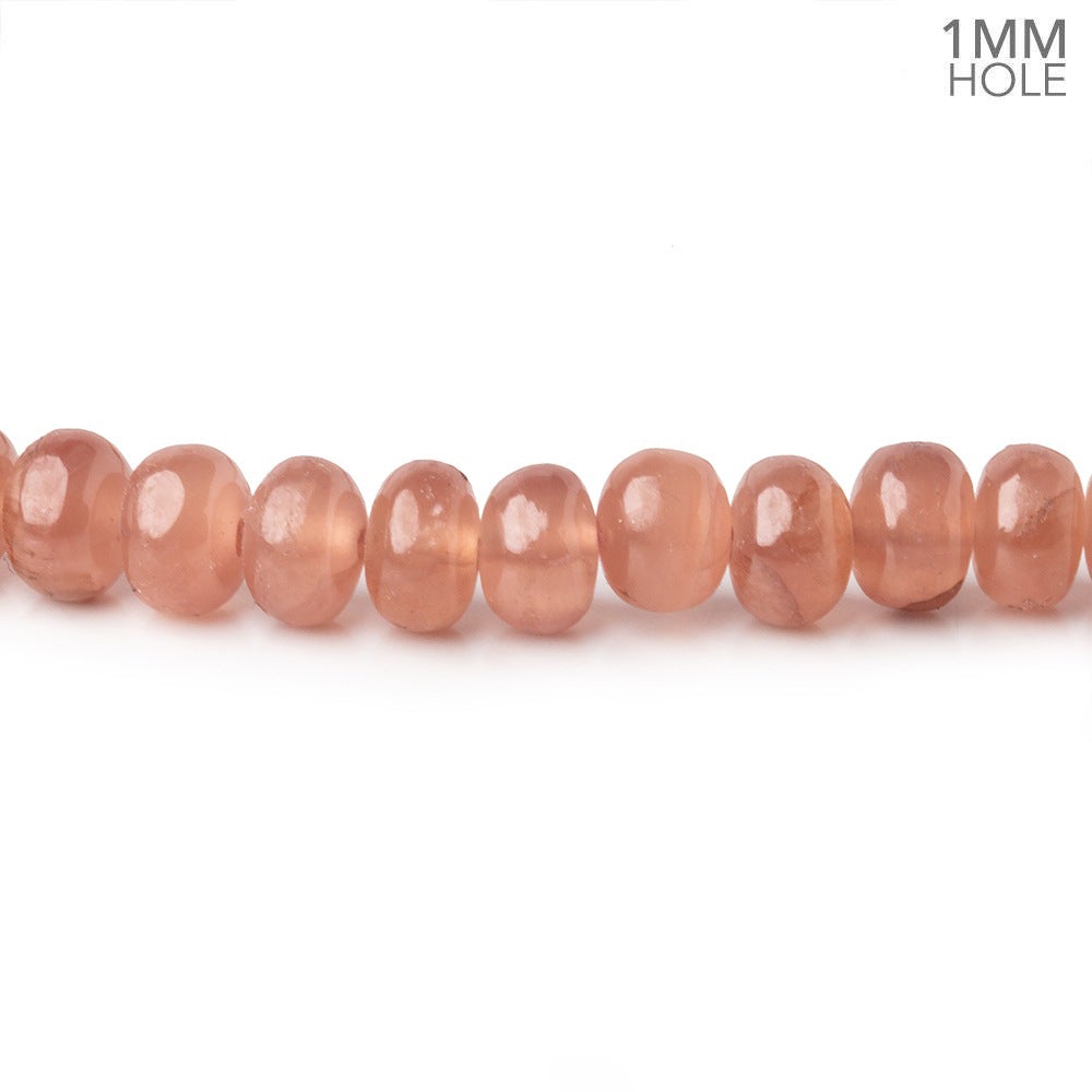 4-6mm Rhodochrosite plain rondelle beads 16 inch 118 pieces 1mm Large Hole