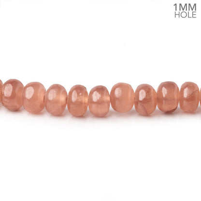 4-6mm Rhodochrosite plain rondelle beads 16 inch 118 pieces 1mm Large Hole