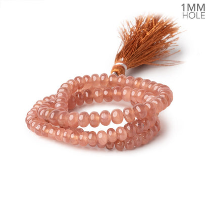 4-6mm Rhodochrosite plain rondelle beads 16 inch 118 pieces 1mm Large Hole