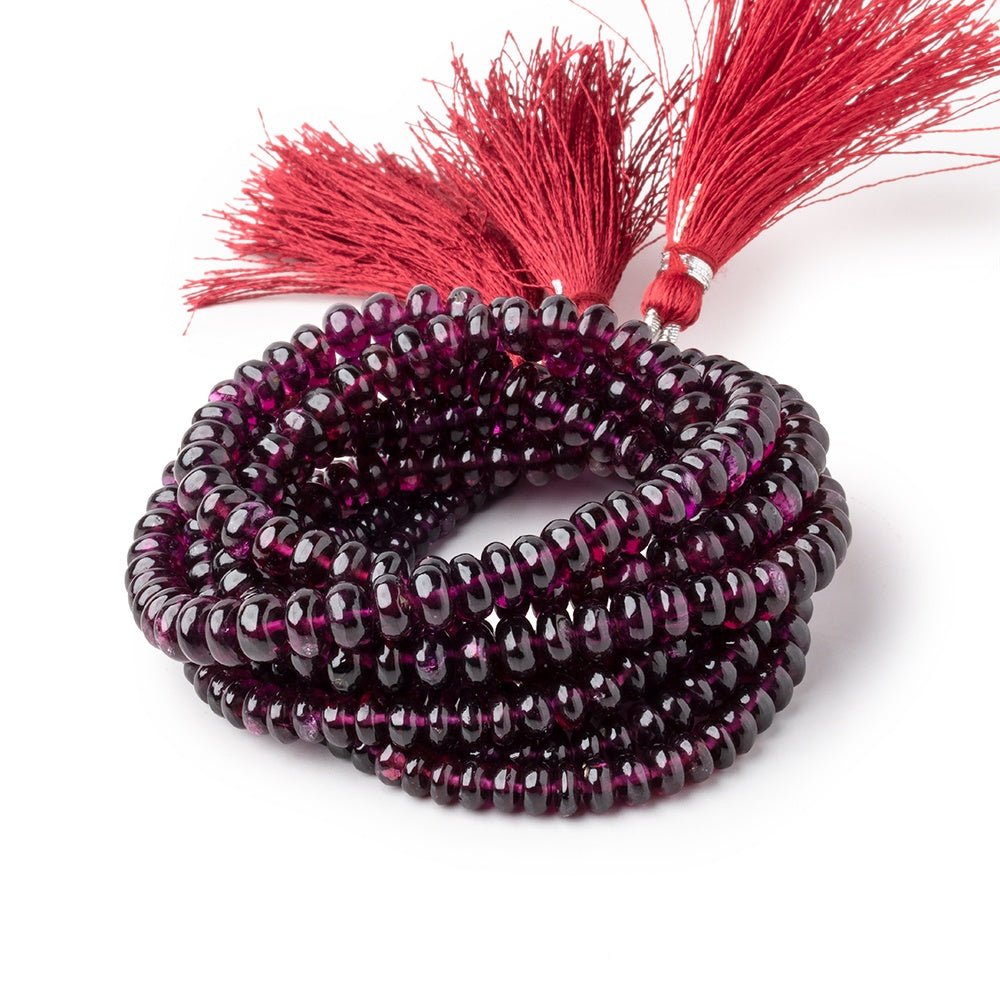 4-6mm Rhodolite Garnet plain rondelle beads 18 inch 148 pieces AA
