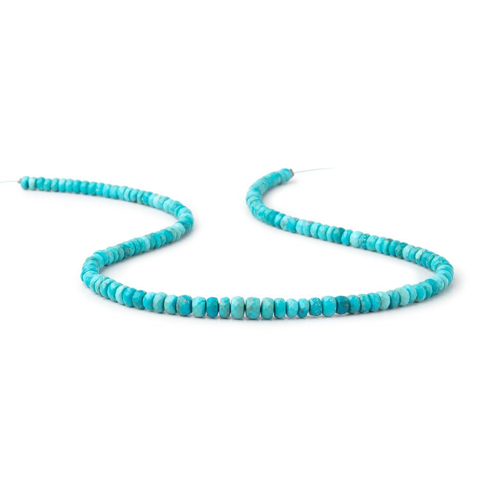 4-6mm Sleeping Beauty Turquoise Faceted Rondelle Beads 16 inch 140 pieces