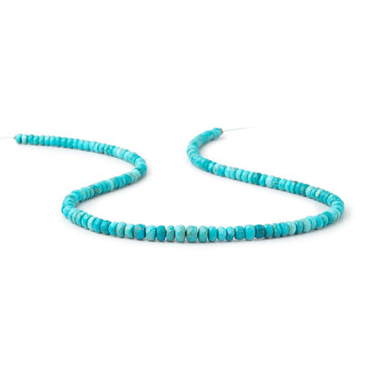 4-6mm Sleeping Beauty Turquoise Faceted Rondelle Beads 16 inch 140 pieces