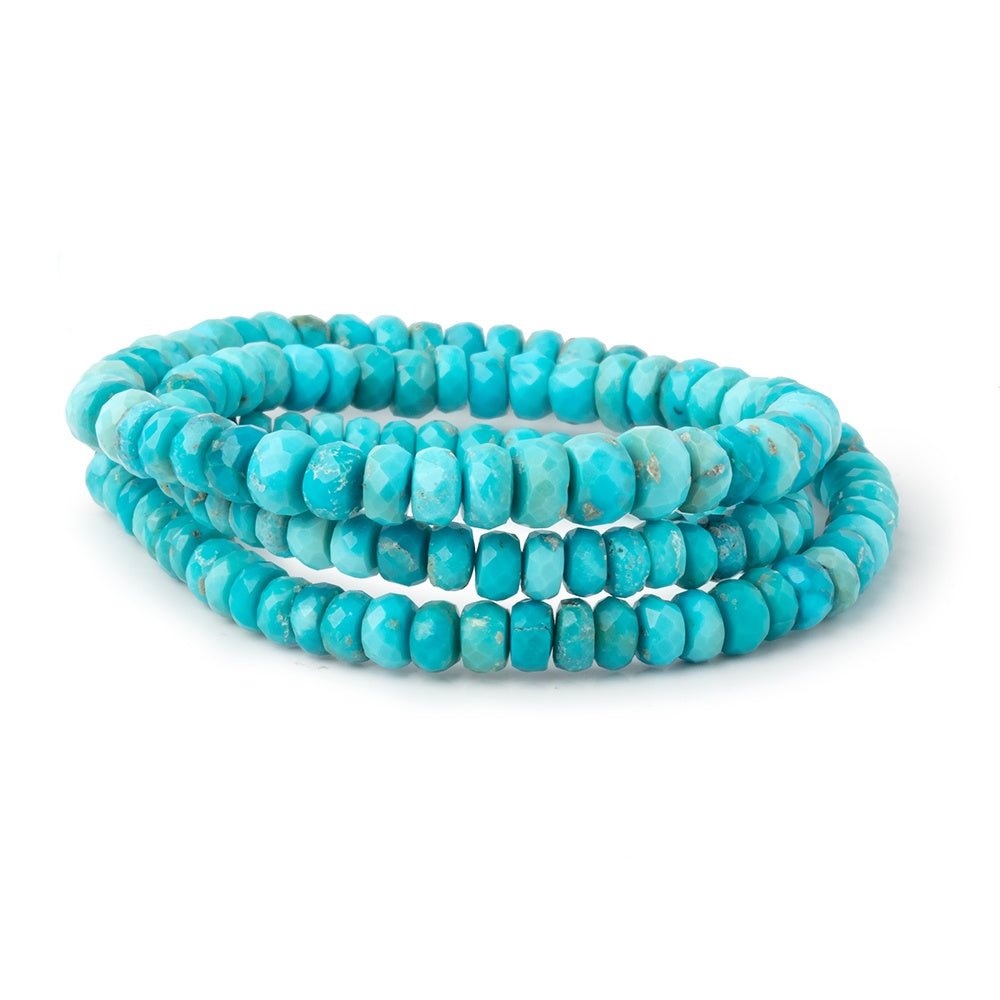 4-6mm Sleeping Beauty Turquoise Faceted Rondelle Beads 16 inch 140 pieces