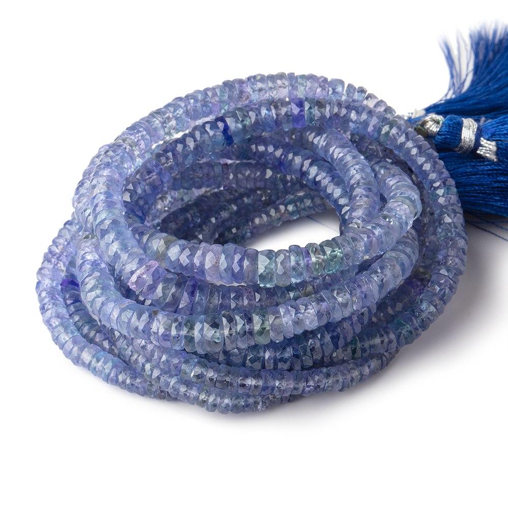 4-6mm Tanzanite Faceted Heshi Beads 16 inch 255 pieces AA
