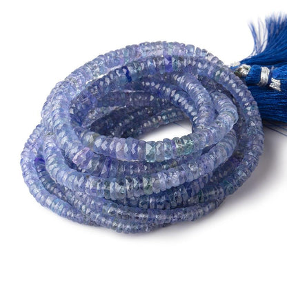 4-6mm Tanzanite Faceted Heshi Beads 16 inch 255 pieces AA
