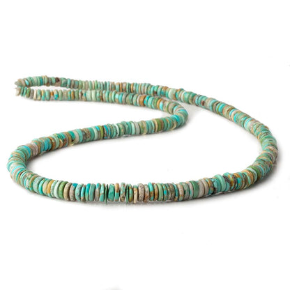 4-6mm Turquoise plain heshi beads 18 inch 305 pieces