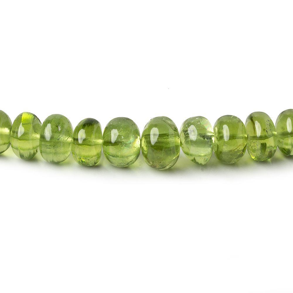 4-7.5mm Afghani Peridot Plain Rondelle Beads 18 inch 110 pieces AA
