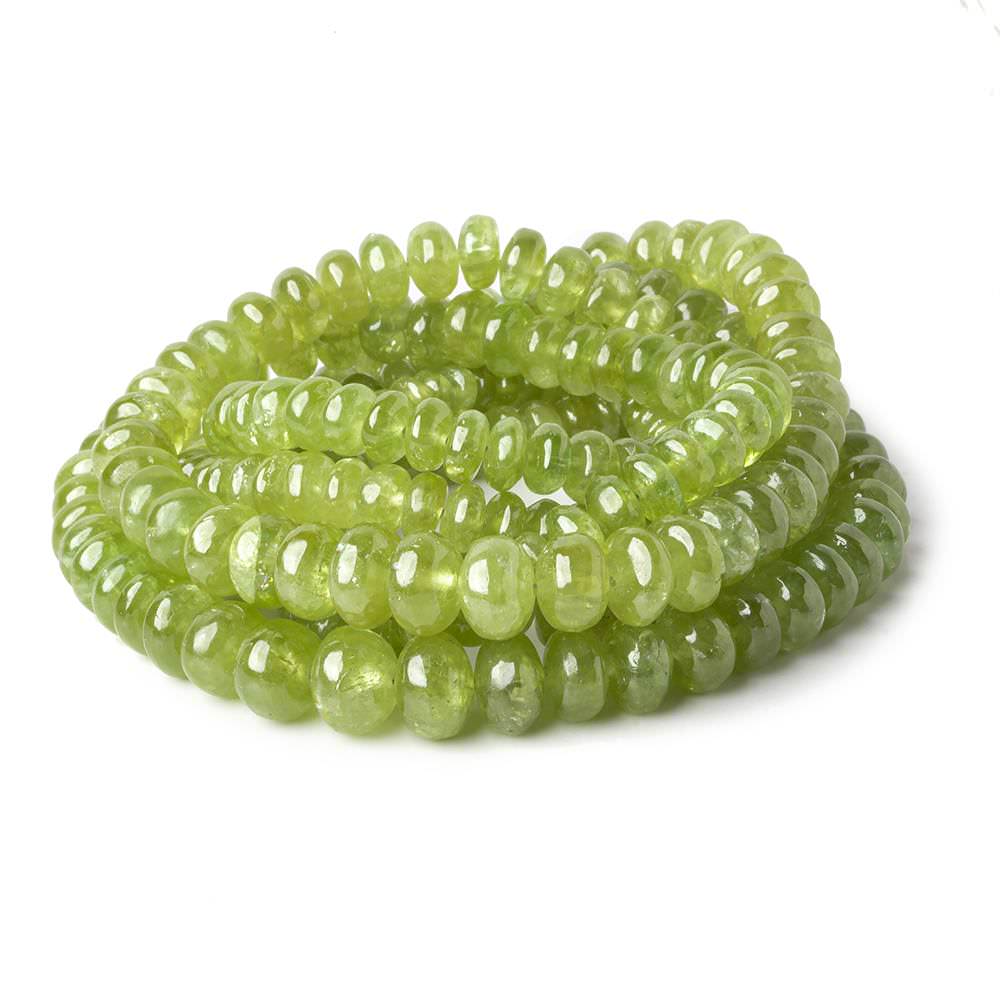 4-7.5mm Grossular Garnet plain rondelles 18 inch 130 beads