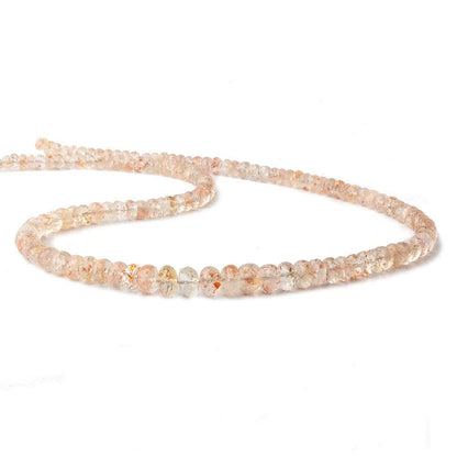 4-7.5mm Oregon Sunstone faceted rondelle beads 18 inch 133 pieces AA