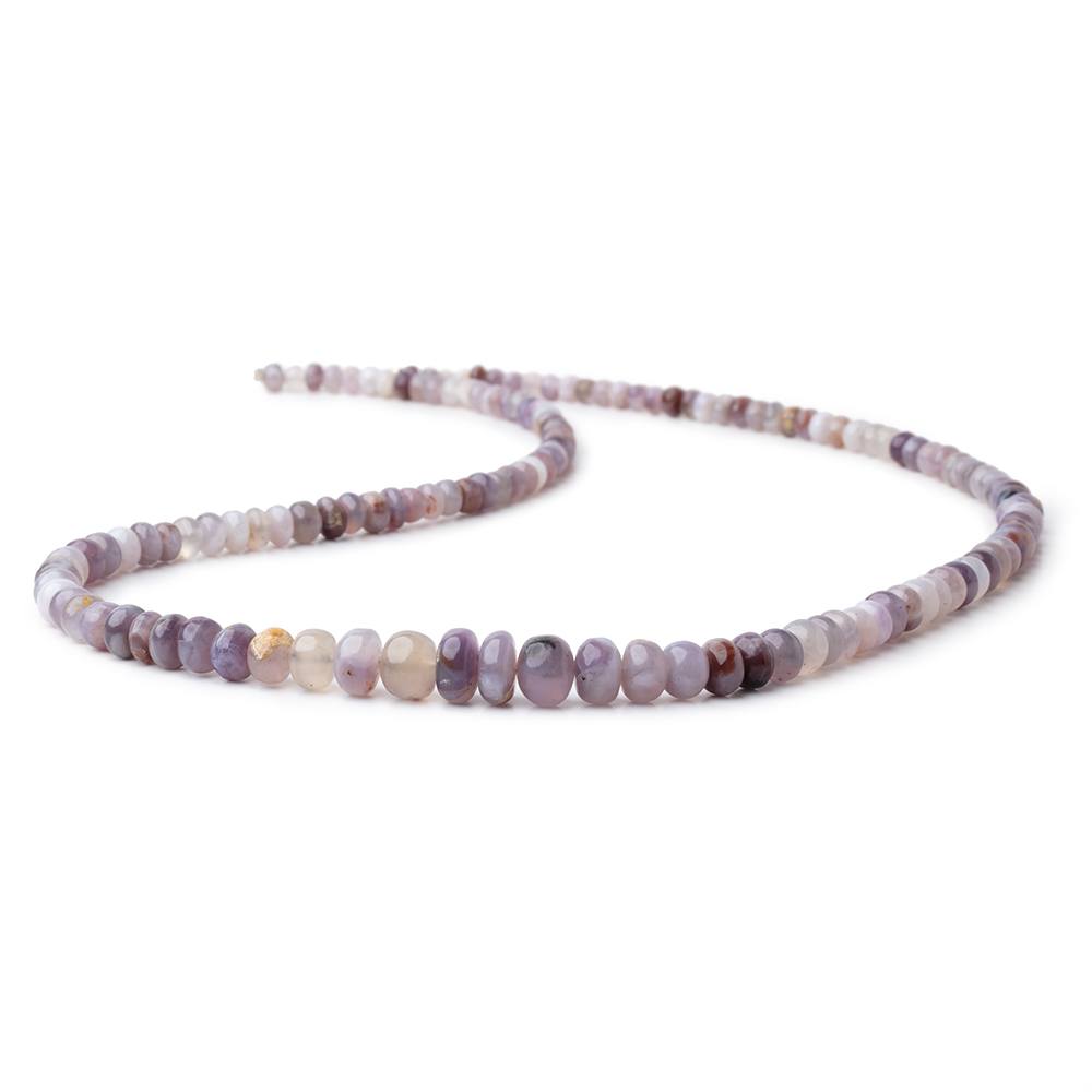 4-7.5mm Purple Chalcedony Plain Rondelles 18 inch 144 Beads