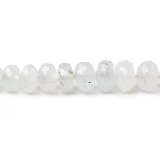 4-7mm Aqua Green Chalcedony faceted rondelles 18 inches 135 beads AA