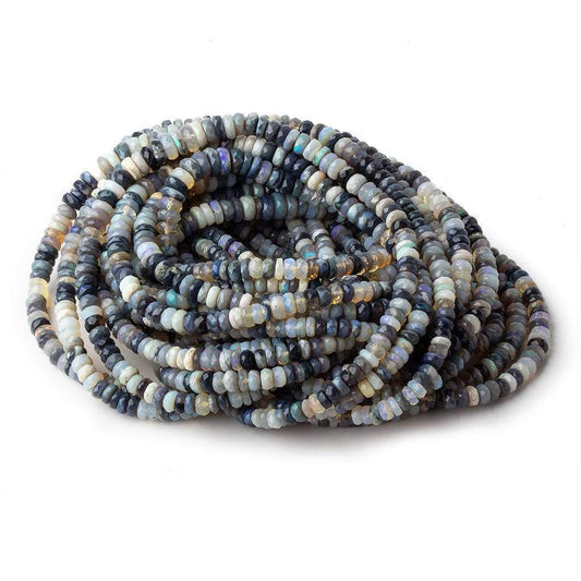 4-7mm Australian Multi Color Opal faceted rondelles 17.5 inch 190 pieces AA