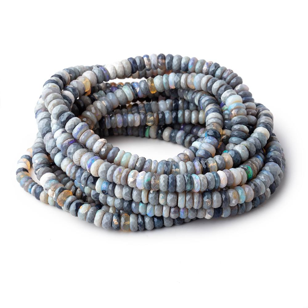 4-7mm Australian Opal Faceted Rondelle Beads 16 inch 150 pieces