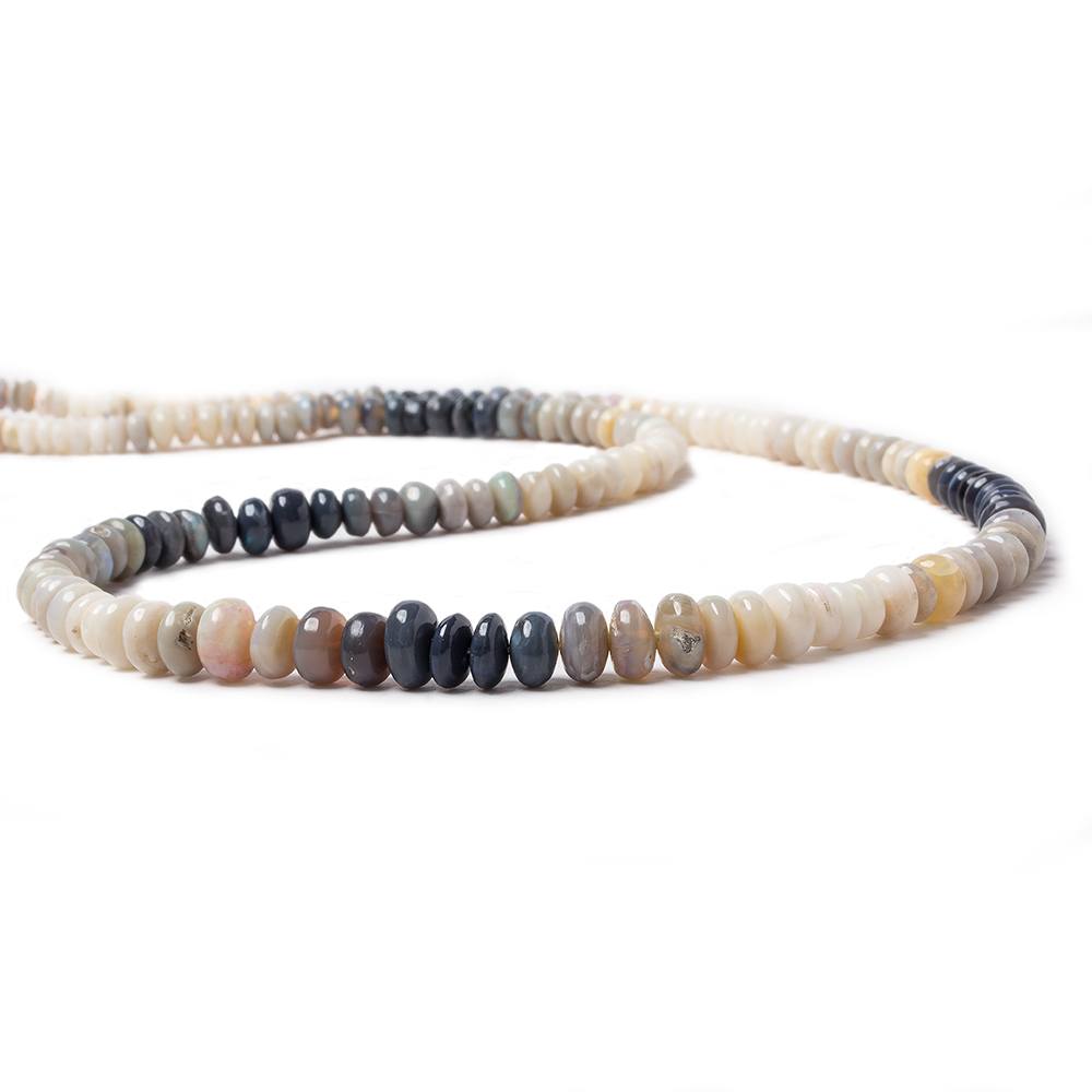 4 - 7mm Australian Opal Plain Rondelle Beads 18 inch 168 pieces