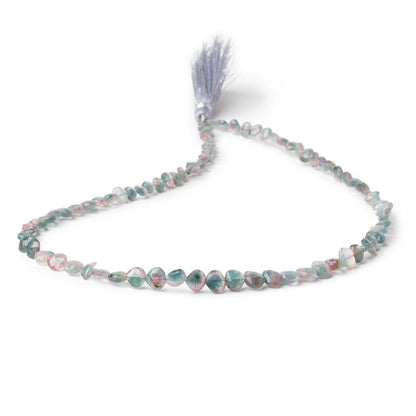 4-7mm Bi-Color Indicolite Tourmaline Faceted Heart 15.5 inch 75 Beads