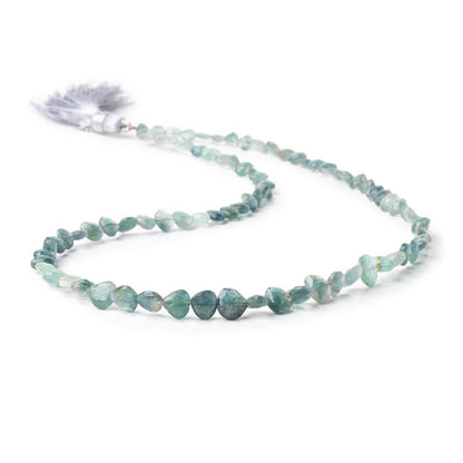 4-7mm Bi-Color Indicolite Tourmaline Faceted Heart 15.5 inch 78 Beads