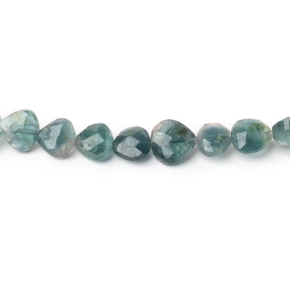 4-7mm Bi-Color Indicolite Tourmaline Faceted Heart 15.5 inch 78 Beads
