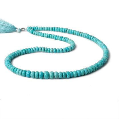 4-7mm Blue Turquoise faceted rondelles 16 inch 135 beads A