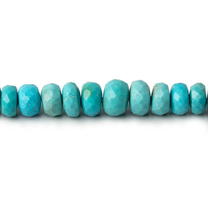 4-7mm Blue Turquoise faceted rondelles 16 inch 135 beads A