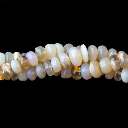 4-7mm Cream & Golden Australian Opal plain rondelles 18 inch 190 beads