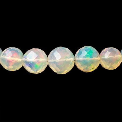 4-7mm Creamy Ethiopian Opal Faceted Rounds 17 inch 97 Beads AAA