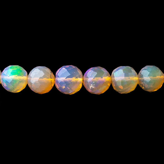 4-7mm Ethiopian Opal Faceted Round Beads 17 inch 97 pieces AAA