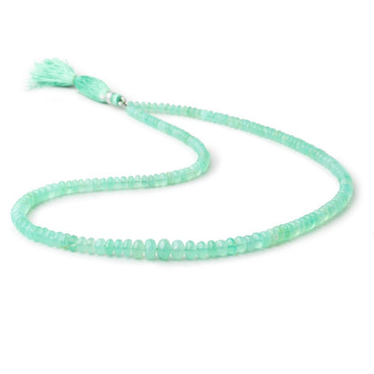 4-7mm Green Tanzanian Opal plain rondelles 18 inch 169 beads AA