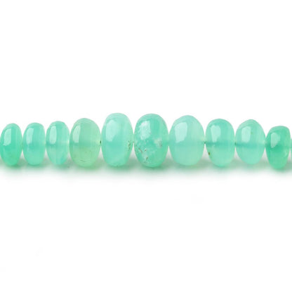4-7mm Green Tanzanian Opal plain rondelles 18 inch 169 beads AA