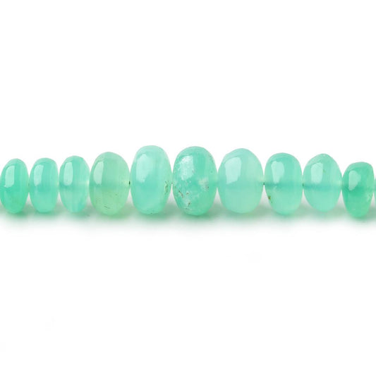 4-7mm Green Tanzanian Opal plain rondelles 18 inch 169 beads AA