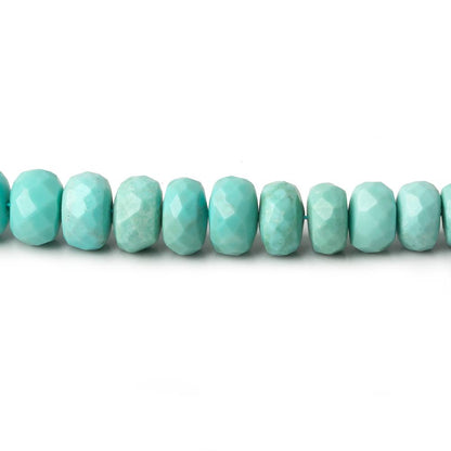 4-7mm Greenish Blue Turquoise faceted rondelles 16 inch 125 beads A