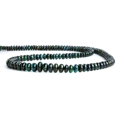 4-7mm Indicolite Tourmaline Plain Rondelle Beads 180 pcs