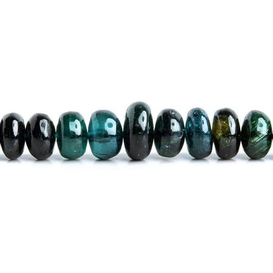 4-7mm Indicolite Tourmaline Plain Rondelle Beads 180 pcs
