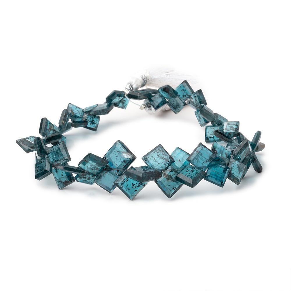 4.5-8mm Indigo Kyanite Bevel Cut Square Beads 7.5 inch 57 pieces