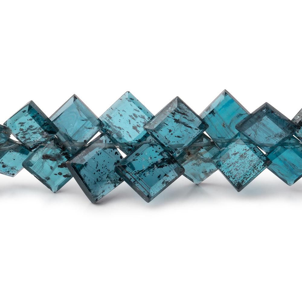 4.5-8mm Indigo Kyanite Bevel Cut Square Beads 7.5 inch 57 pieces